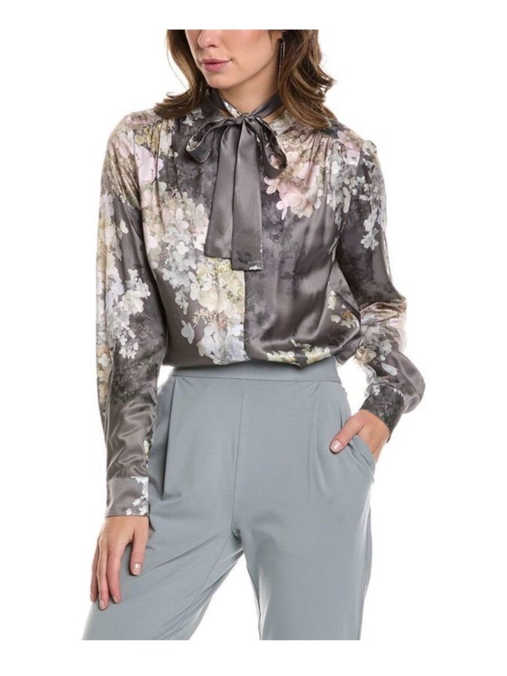 AllSaints Toni Venetia Silk-Blend Shirt Size 8